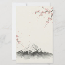 Lámina Minimalist Japanese Aesthetic Two-Sided Stationery