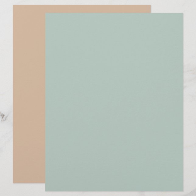 Lámina Minimalist Simple Mint Teal Brown Scrapbook Paper (Anverso / Reverso)