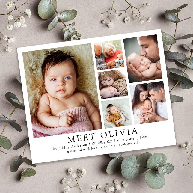 Lámina Minimalista 6 Foto Hola Nacimiento Bebé (Subido por el creador)