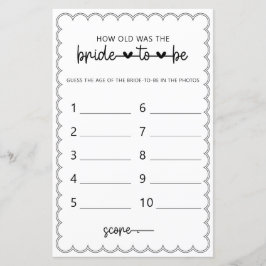 Lámina Minimalista ¿Qué edad tenía el juego de la ducha d