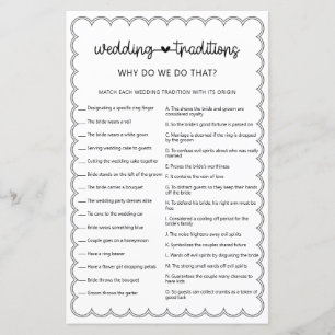 Lámina Minimalistas tradiciones bodas juego de ducha de n