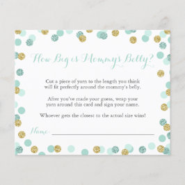 Lámina Mint Baby Shower Qué grande es el juego de Belly d