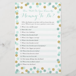 Lámina Mint y Gold ¿Qué tan bien conoces a la mami Prueba