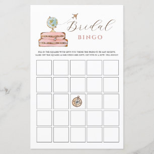 Lámina Miss a la Sra. Bridal Shower Bingo