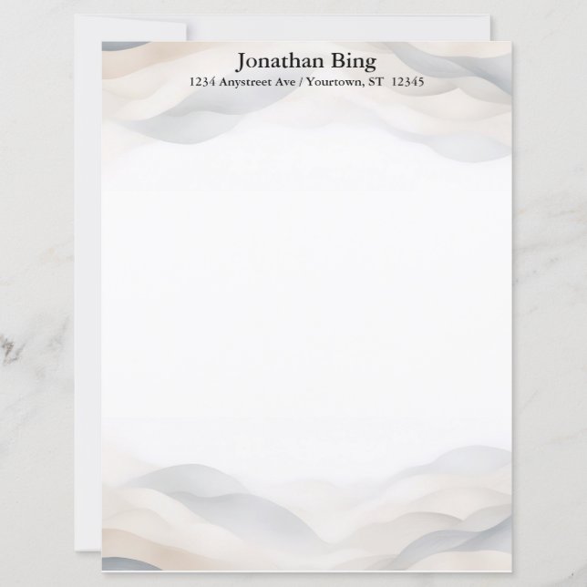 Lámina Misty Hills Stationery Paper (Anverso)