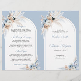 Lámina Moda acuarela rosas azul pastel y marfil arco