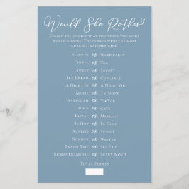 Lámina Moda Azul Prefiere Un Juego De Ducha De Novias