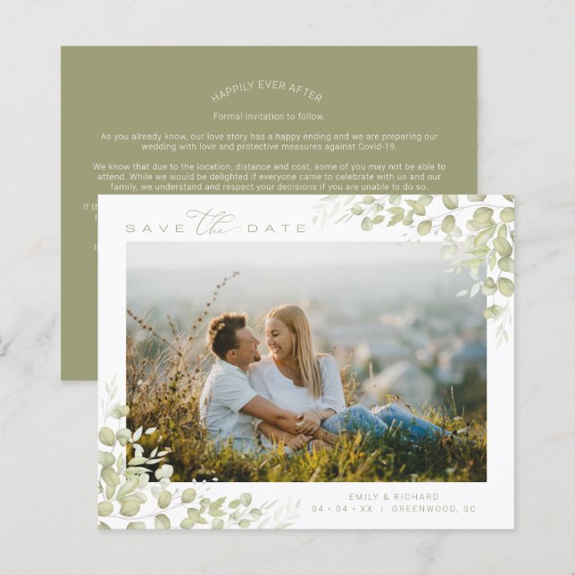 Lámina Moda barata Boda de fotos de las modernas ramas ve (Anverso / Reverso)