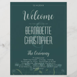 Lámina Moda boda Moderno Elegante Esmeralda Verde Simple