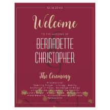 Moda boda Moderno Elegante Vino Rojo Simple