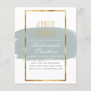 Lámina Moda Bridesmaids Almuerzo Brunch Bridal Shower Inv