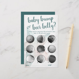 Lámina Moda costera Juego Verde azulado de "Baby Bump"