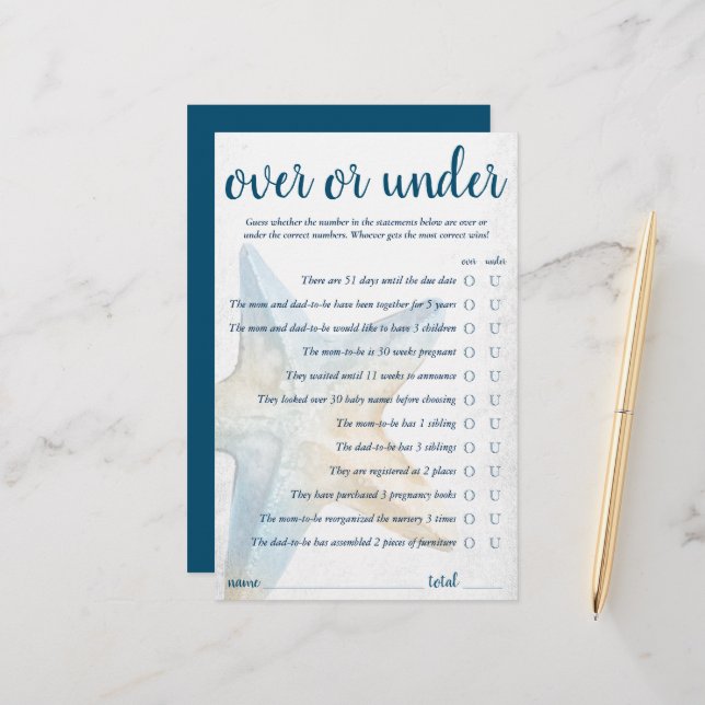 Lámina Moda costera | Pescado estelar azul en juego (Anverso/Reverso In Situ)