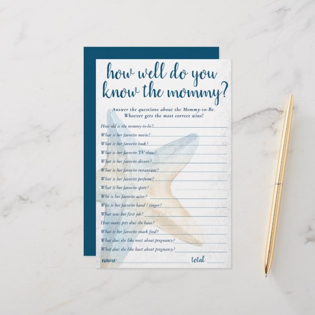 Lámina Moda costera | Starfish Azul que conoce a mamá Jue (Anverso/Reverso In Situ)