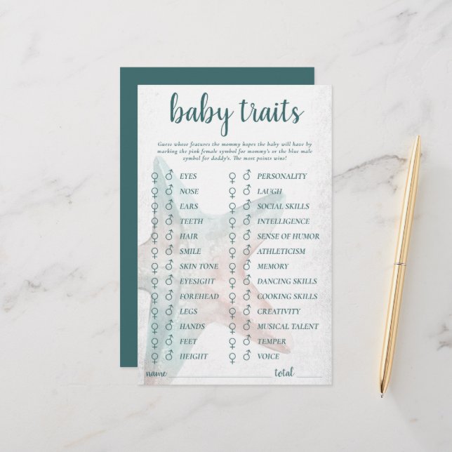 Lámina Moda costera | Verde azulada Starfish Cuyos Rasgos (Anverso/Reverso In Situ)