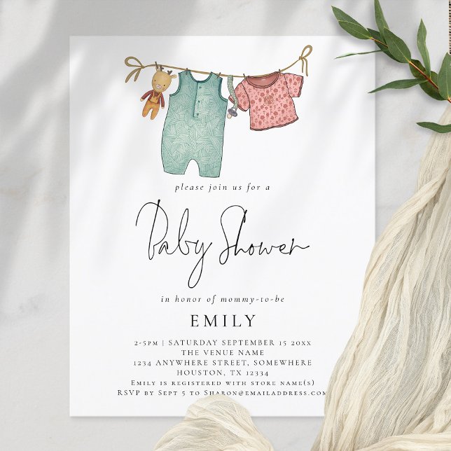 Lámina Moda de Boho presupuestal en línea Baby Shower (Subido por el creador)