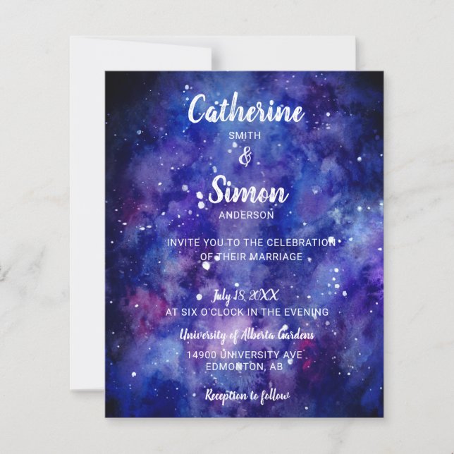 Lámina Moda de escritura nocturna estelar de galaxia acuá (Anverso)