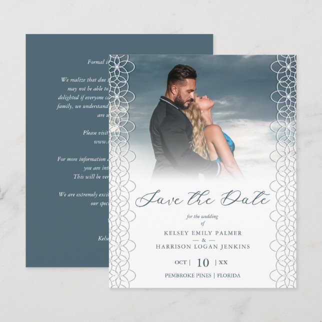 Lámina Moda de presupuesto Boda de fotografía con efecto  (Anverso / Reverso)