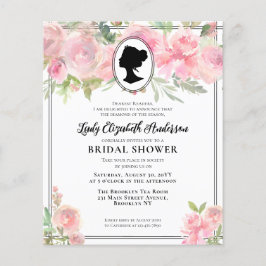 Lámina Moda de presupuesto Florals rosa Bridgerton Bridal