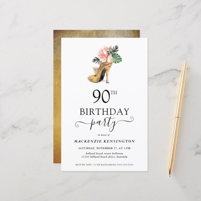 Lámina Moda de presupuesto Tiro alto de oro floral 90 cum (Anverso/Reverso In Situ)