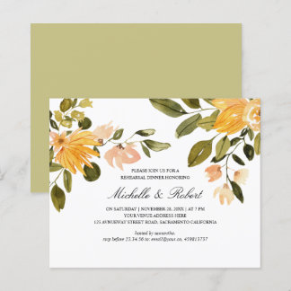 Lámina Moda Ensayo del Boda floral amarillo verde amarill