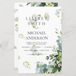 Lámina Moda Eucalyptus Greenery deja Boda Esmeralda