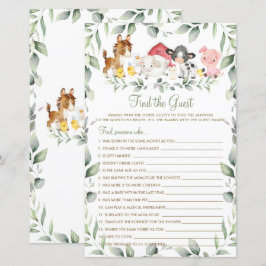 Lámina Moda Granja Animales Verdor Encuentra el juego inv