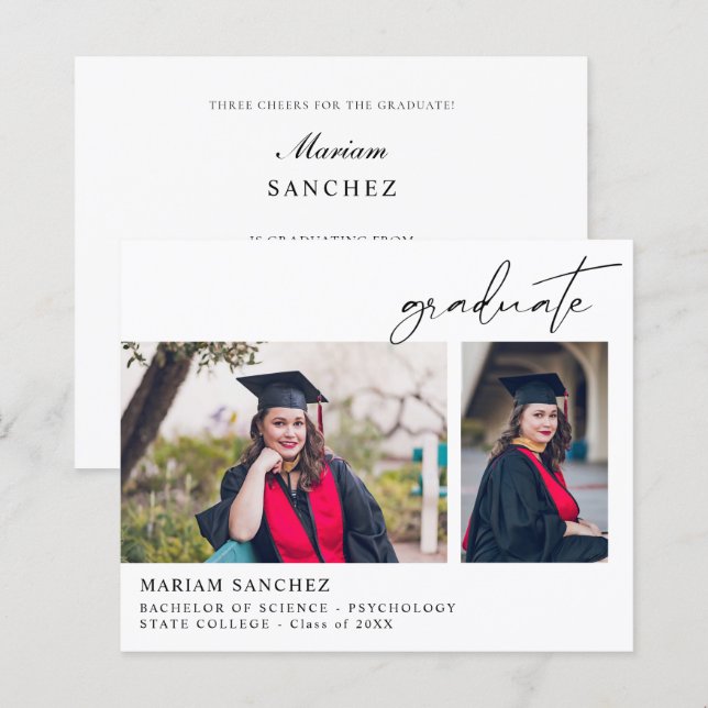 Lámina Moda presupuestaria 2 Invitación de graduados mult (Anverso / Reverso)