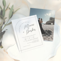 Moda presupuestaria Arch Elegant Typography Boda d