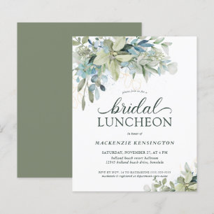 Lámina MODA PRESUPUESTARIA Eucalyptus Bridal Luncheon Inv