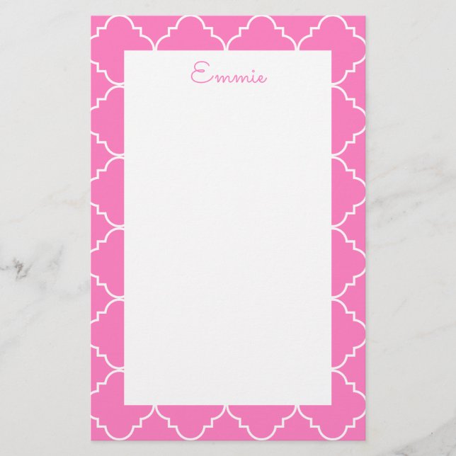 Lámina Moda Quatrefoil Estacionalidad Personalizada (Anverso)