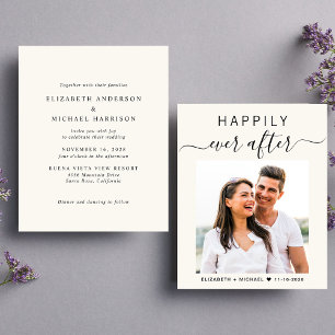 Lámina Moda Script Foto Crema Presupuesto Invitación a ma