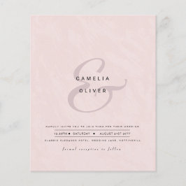 Lámina Modern Ampersand Wedding Invitar código QR RSVP