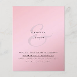 Lámina Modern Ampersand Wedding Invitar código QR RSVP
