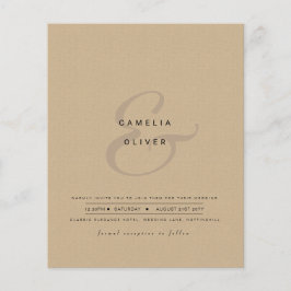Lámina Modern Ampersand Wedding Invitar código QR RSVP