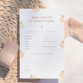 Lámina Modern Bebé de calabaza Predicciones y Juego de Co