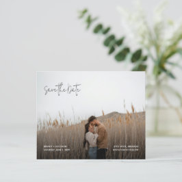 Lámina Modern Elegant Photo Budget Wedding Save the Date