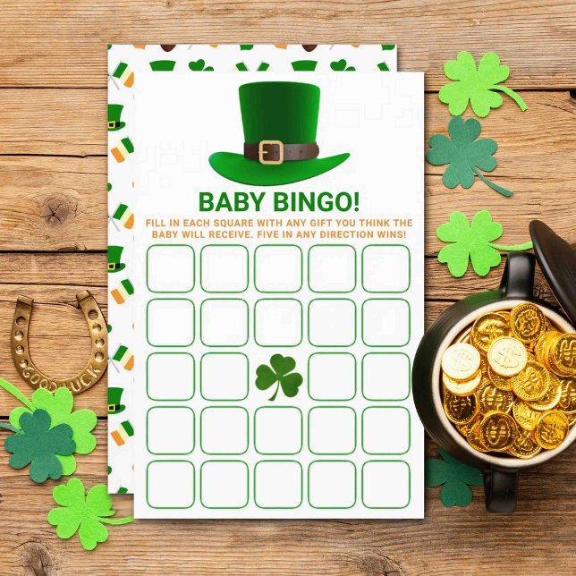 Lámina Modern Leprechaun St. Patrick's Day Baby Shower (Subido por el creador)