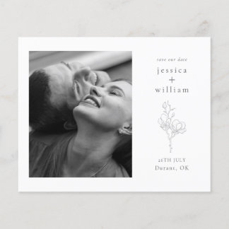 Lámina Modern Save the Date con foto Boda de presupuesto