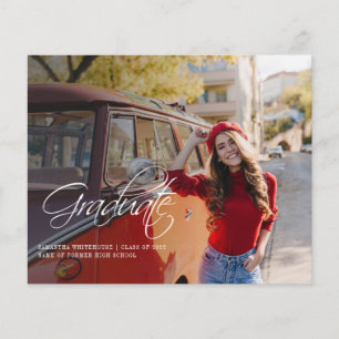 Lámina Moderna Invitación de graduación de 2 fotos Grad 2