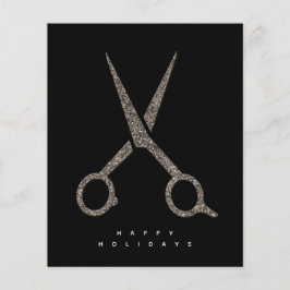 Lámina moderna PERSONALIZADO purpurina tijeras Hairdresse