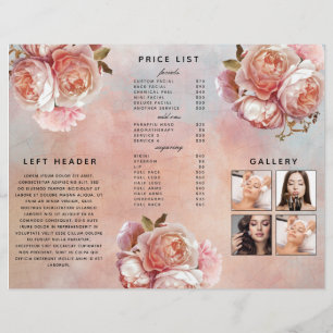 Lámina Moderna Rosa Rosa Botánica y Fotos