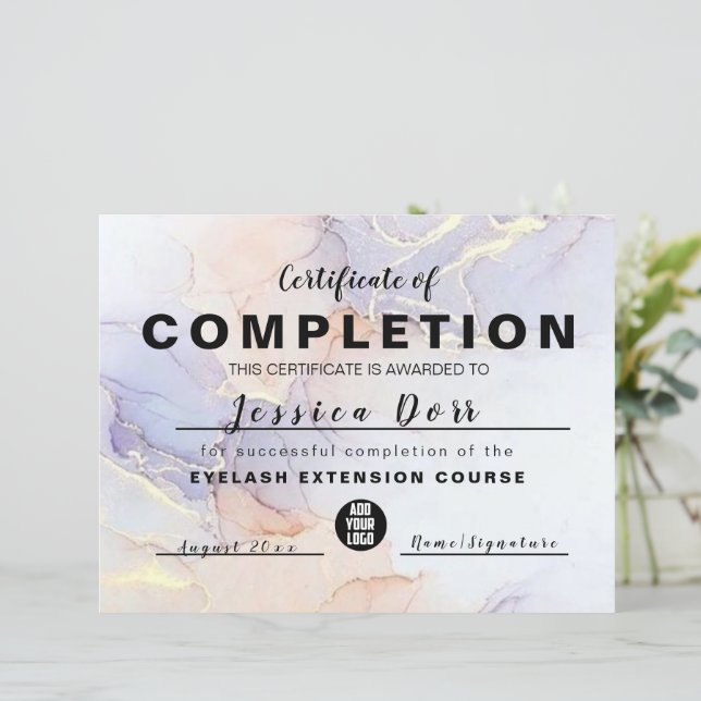 Lámina Moderna y elegante acuarela verde y dorado (Anverso de pie)