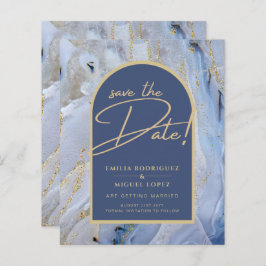 Lámina Moderno Boda de Arco de Mármol de la Agate Blue Go