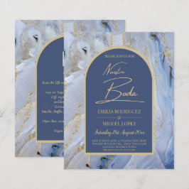 Lámina Moderno Boda de Arco de Mármol de la Agate Blue Go