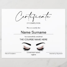 Moderno certificado Minimalista simple de terminac