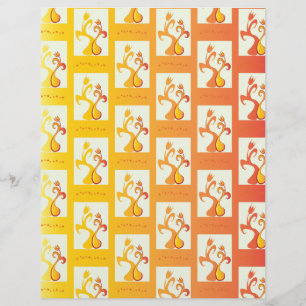 Lámina Moderno ilustracion de la pareja Tulip amarillo so