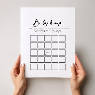 Lámina Moderno juego elegante de ducha de bingo bebé