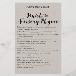 Lámina Moderno juego ruso de Baby Shower IMPRESO