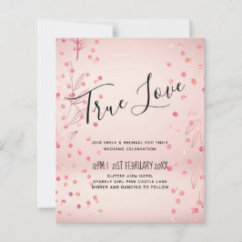 Lámina Moderno Rosa Gold Trendy Budget Boda